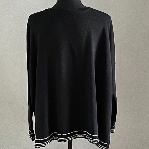 Tommy Hilfiger: Oversized Pullover Sweater, Black, X-Small - Picture 5 of 12